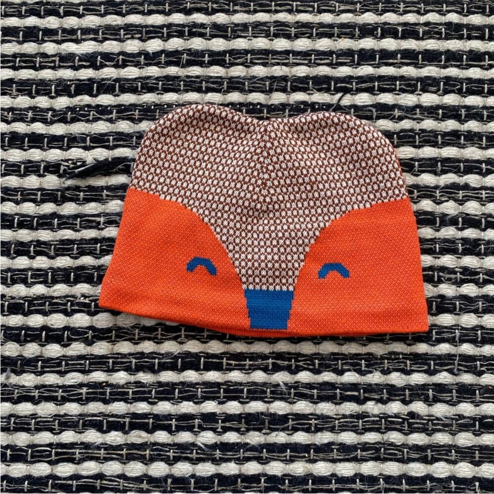 Patagonia Kids Fox Hat - Orange and Blue